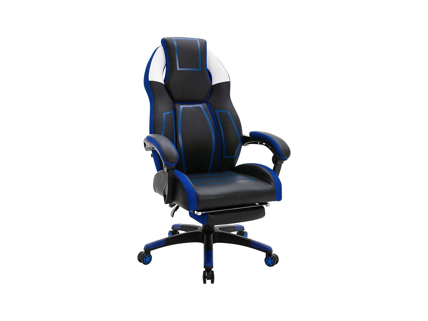 Fauteuil de bureau avec PVC bleue 69 x 70.5 x 118 cm 10_0002448