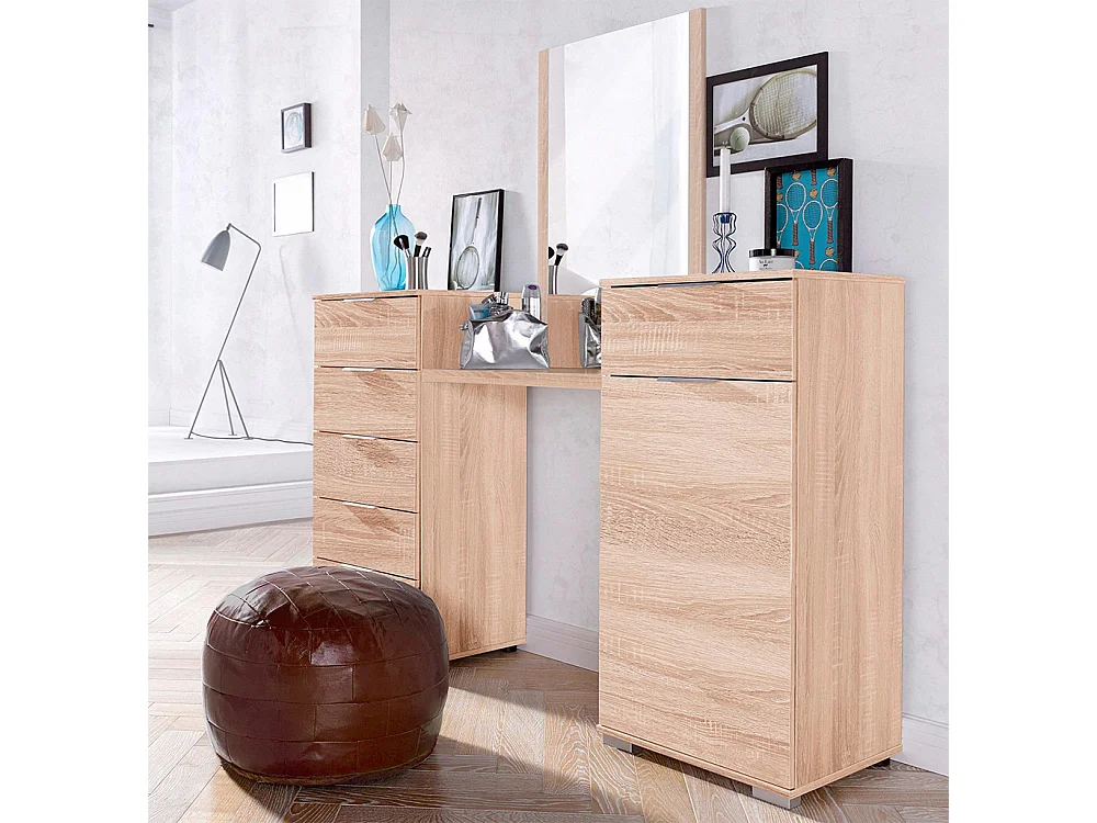 SCHMINKTISCH Easy Plus A Eiche Sägerau 165 / 41 / 102cm