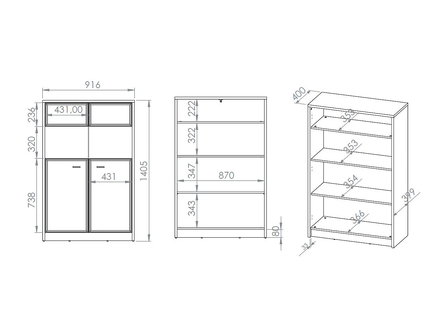 VITRINE Avante Windmill Eiche dunkel / Cashmere Hochglanz 92 / 40 / 141cm mit Beleuchtung