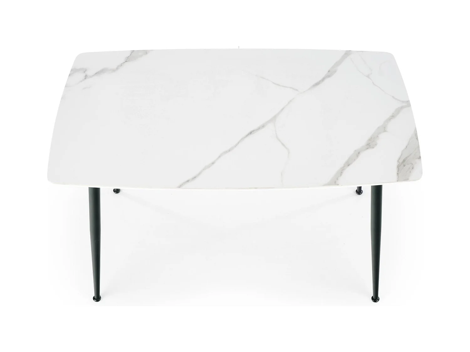 Tavolo da pranzo Marco (70x120)/Ceramica e metallo/Bianco