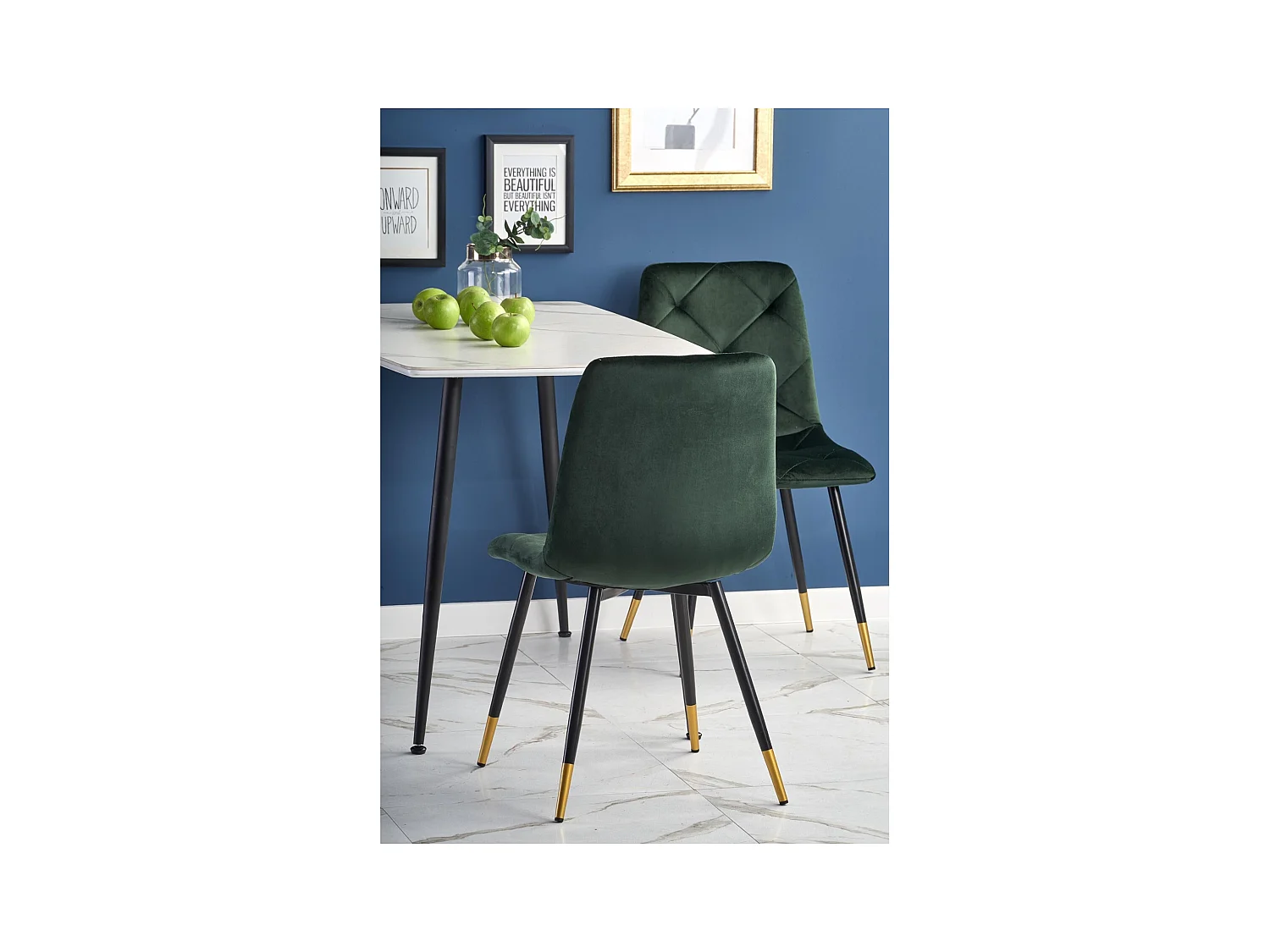 Tavolo da pranzo Marco (70x120)/Ceramica e metallo/Bianco