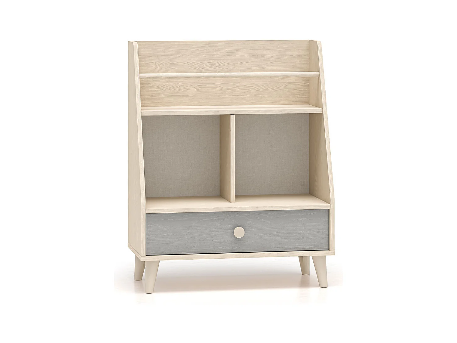BÜCHERREGAL Mevel Wüstensand / Palladiumgrau 72 / 36 / 90cm