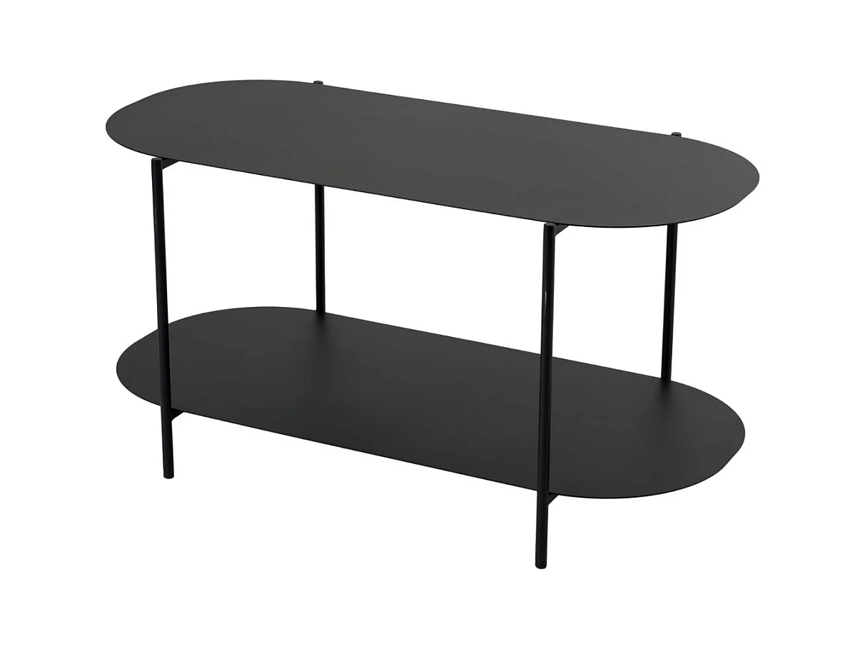 Table basse 2 plateaux avec bords arrondis L100 cm - LIV