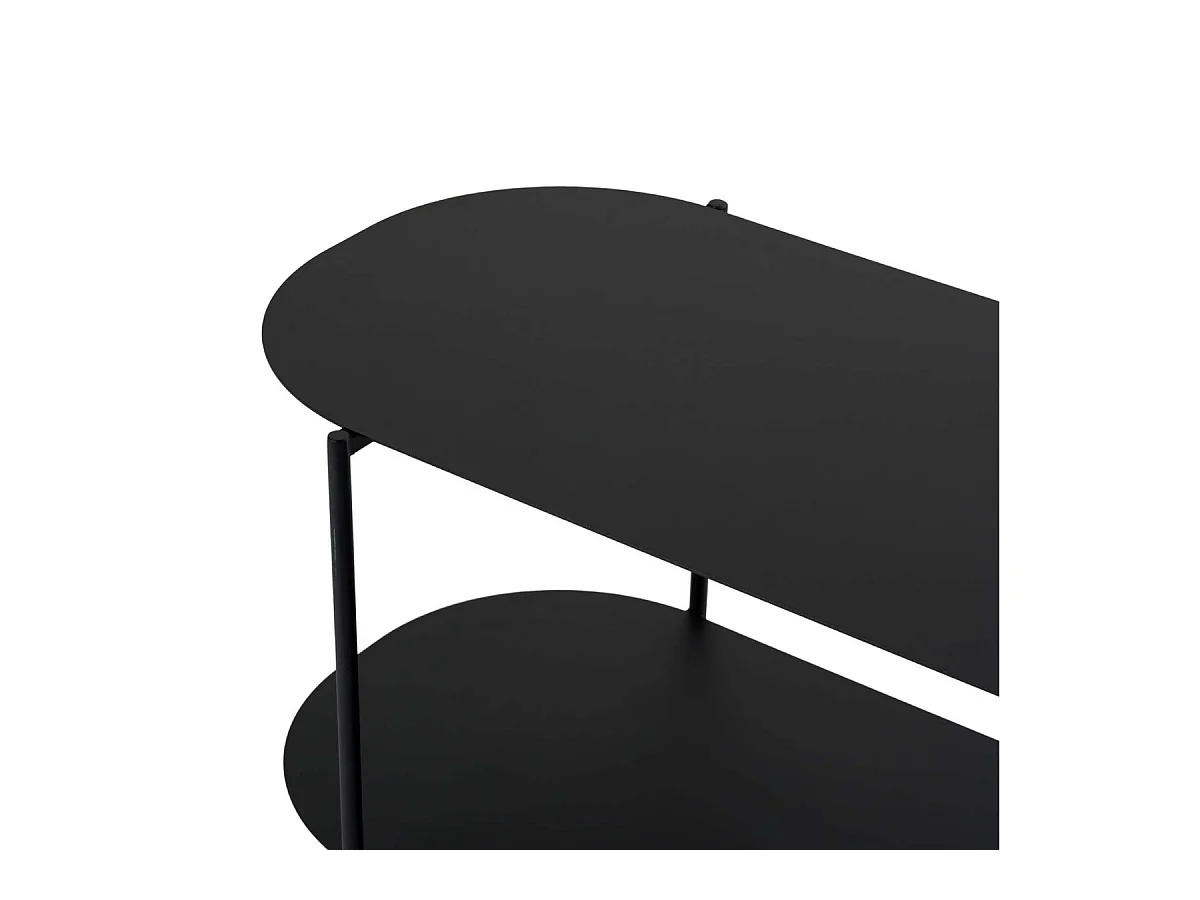 Table basse 2 plateaux avec bords arrondis L100 cm - LIV