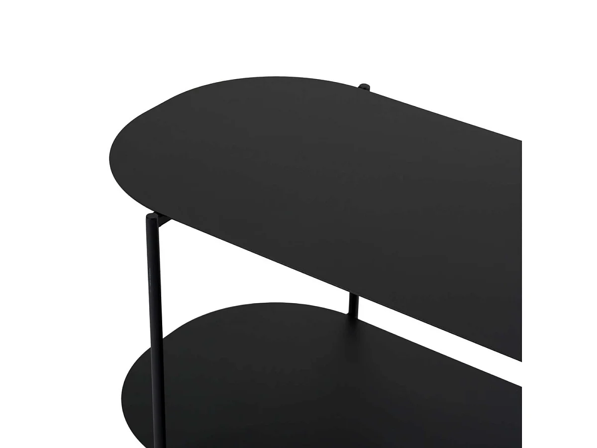 Table basse 2 plateaux avec bords arrondis L100 cm - LIV