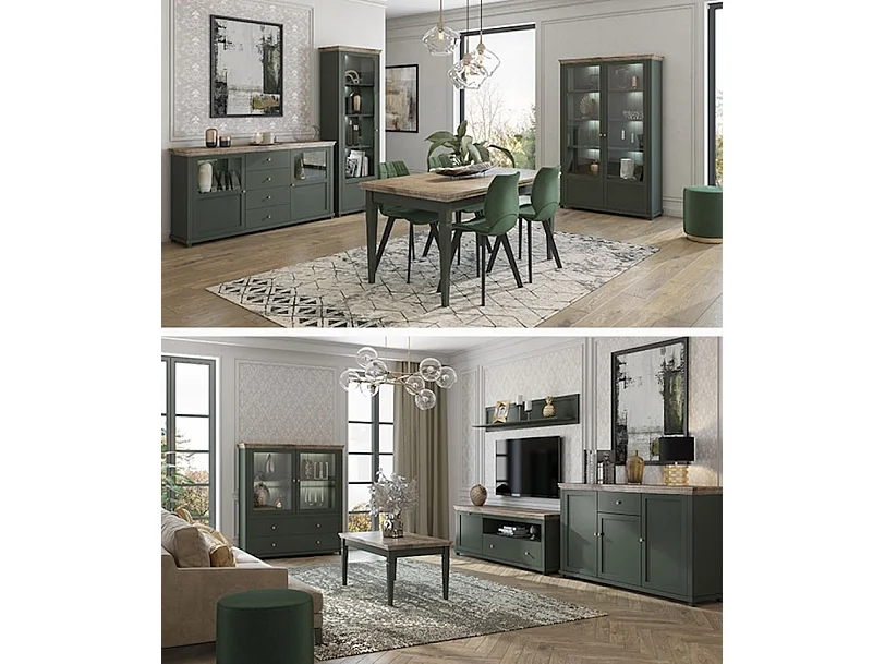 WANDREGAL Elda Grün 177 / 25 / 32cm