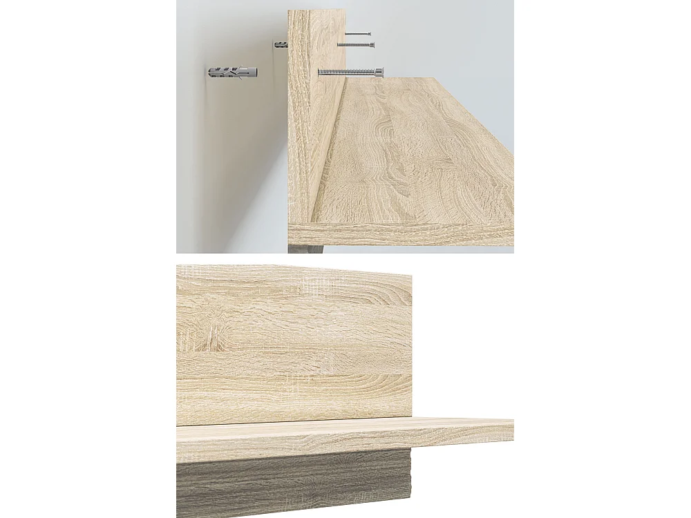 WANDREGAL Castel Sonoma Eiche hell / Sonoma Eiche Trüffel 138 / 21 / 24cm