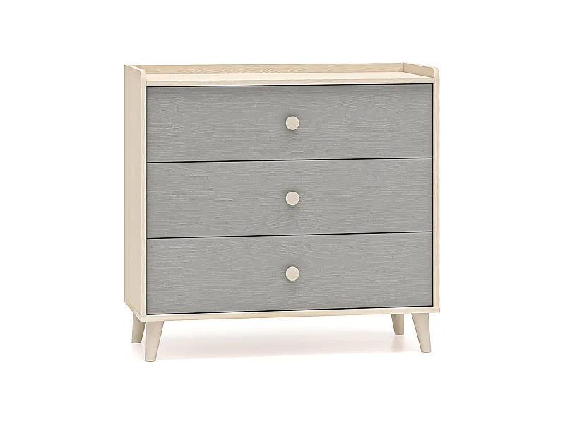 KOMMODE Mevel Wüstensand / Palladiumgrau 90 / 40 / 85cm