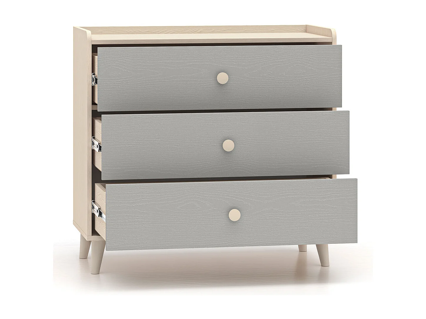 KOMMODE Mevel Wüstensand / Palladiumgrau 90 / 40 / 85cm