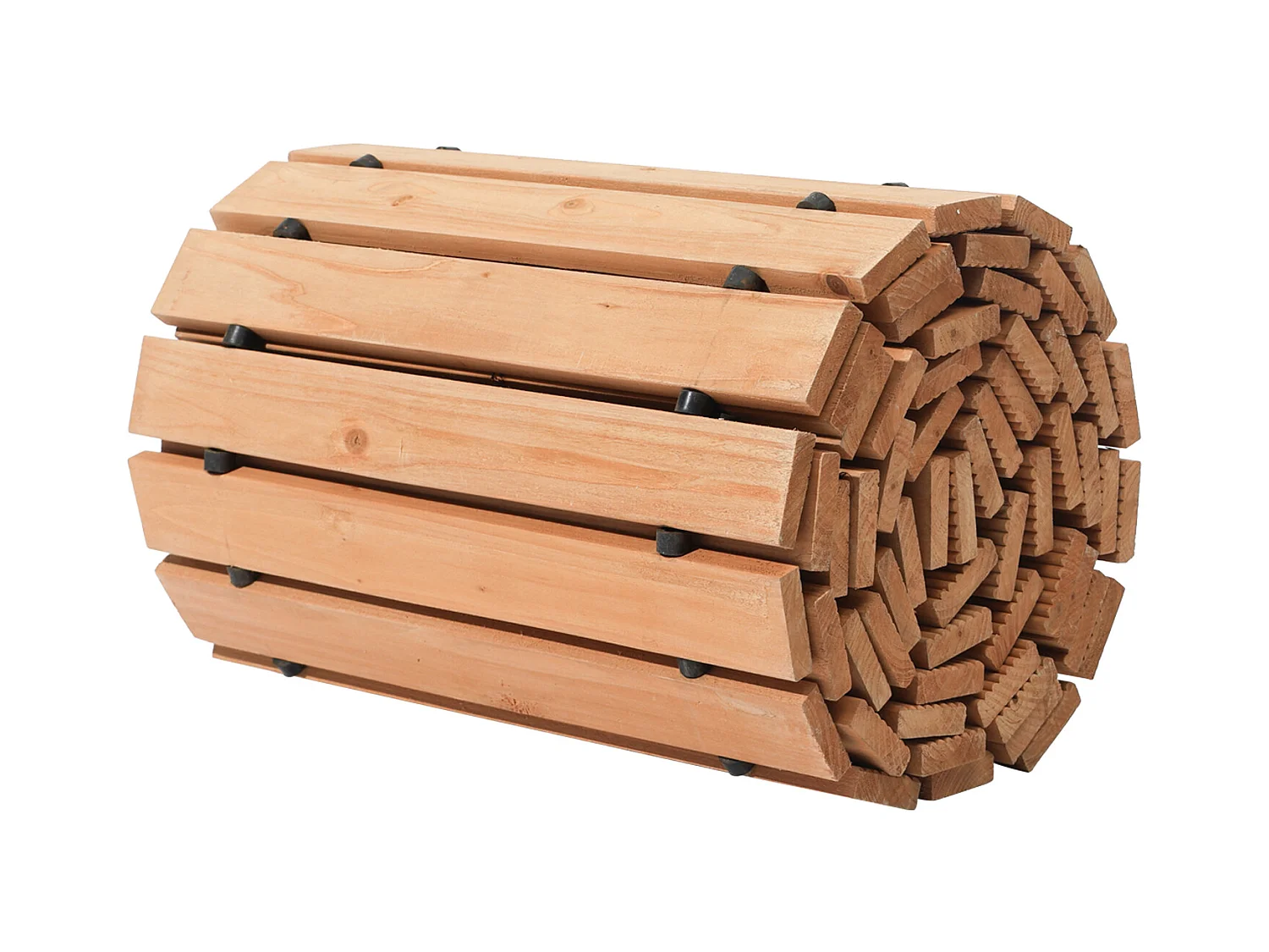 Gartenweg, SucceBuy – Gerader Gartenweg aus Holz (365 × 43 cm) – Rollbar