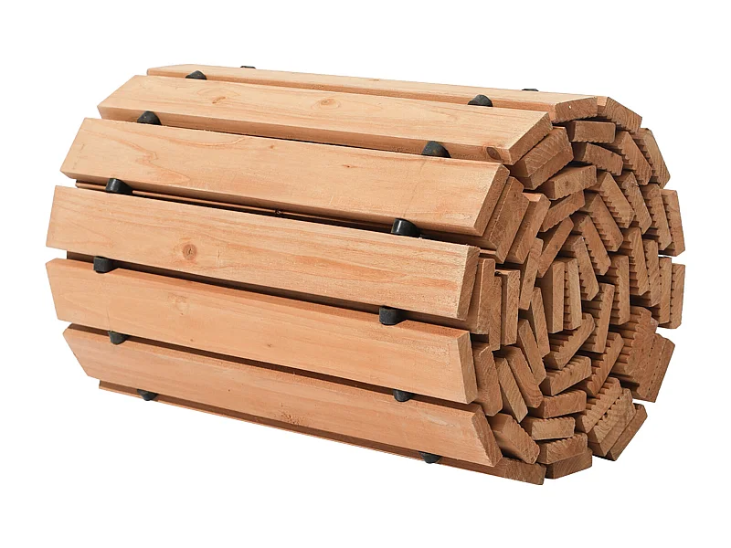 Percorso da Giardino, SucceBuy – Percorso da Giardino Dritto in Legno (365 × 43 cm) – Arrotolare