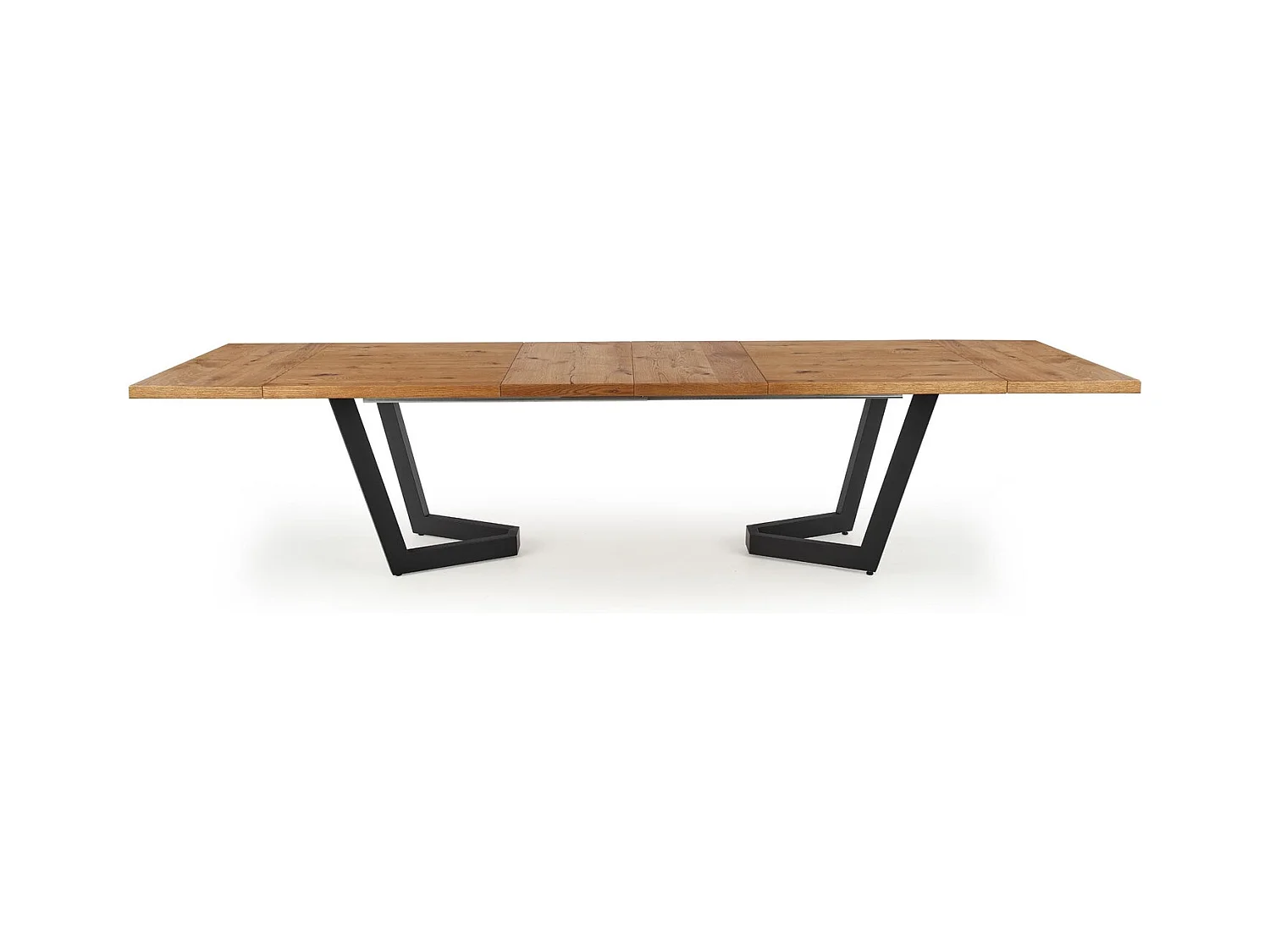 Tavolo da pranzo massiccio (90x160-250)/MDF e legno massello/marrone e nero