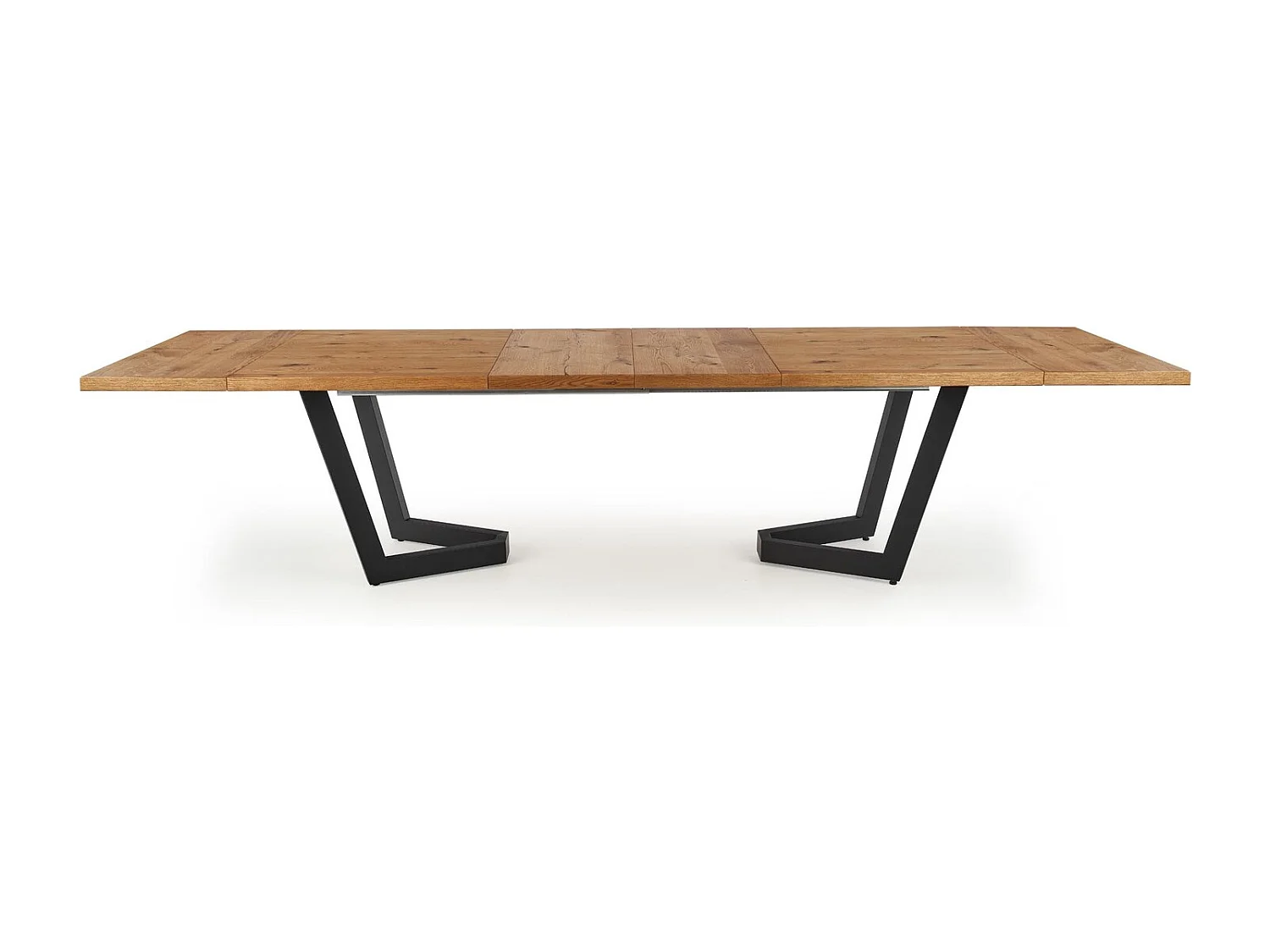 Esstisch Massive (90x160-250)/MDF&Massivholz/Braun&Schwarz