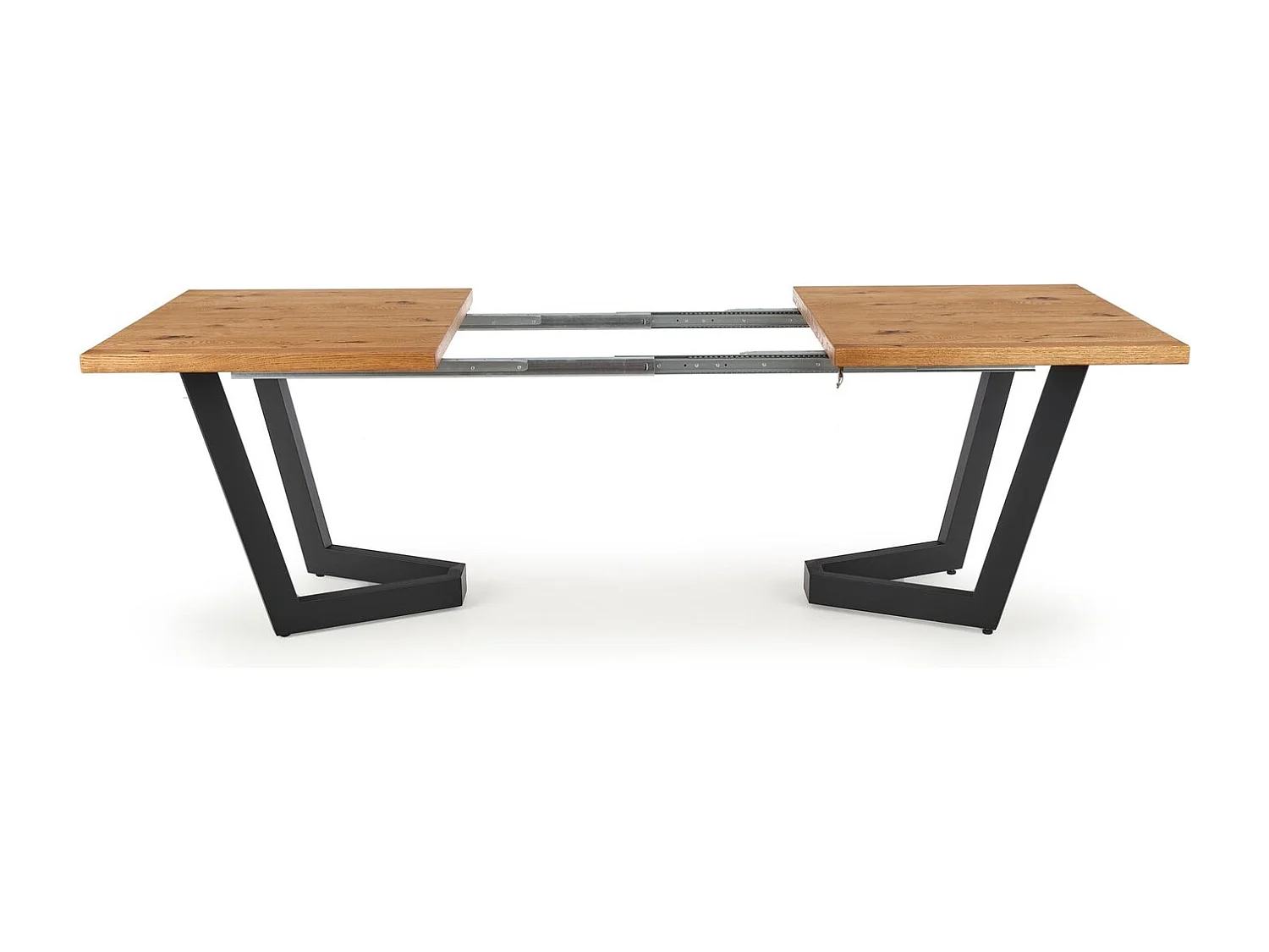 Esstisch Massive (90x160-250)/MDF&Massivholz/Braun&Schwarz