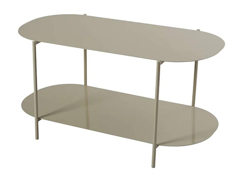 Table basse 2 plateaux avec bords arrondis L100 cm - LIV