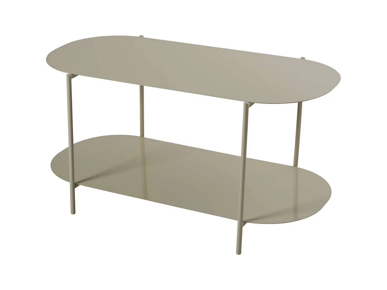 Table basse 2 plateaux avec bords arrondis L100 cm - LIV