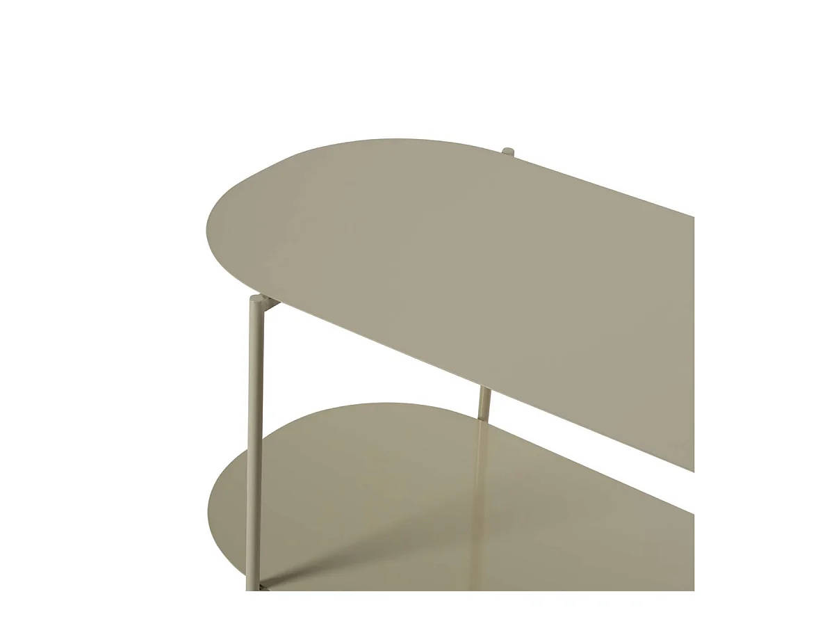 Table basse 2 plateaux avec bords arrondis L100 cm - LIV