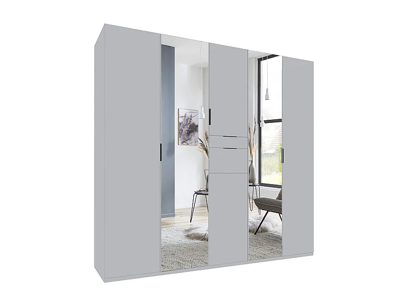 KLEIDERSCHRANK Moldau Lichtgrau 225 / 58 / 208cm