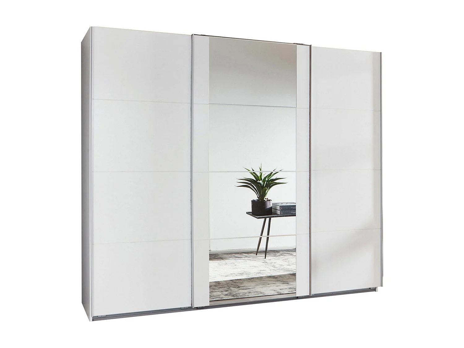 SCHWEBETÜRENSCHRANK Bern Weiß 270 / 64 / 236cm