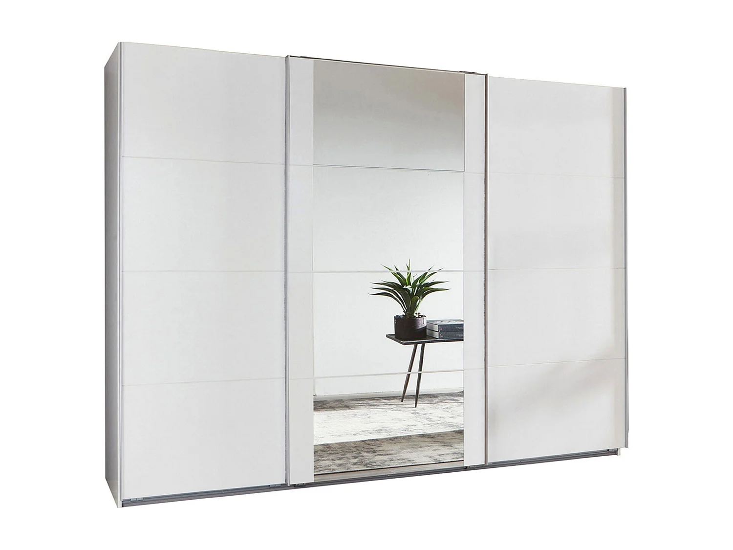 SCHWEBETÜRENSCHRANK Bern Weiß 360 / 64 / 236cm