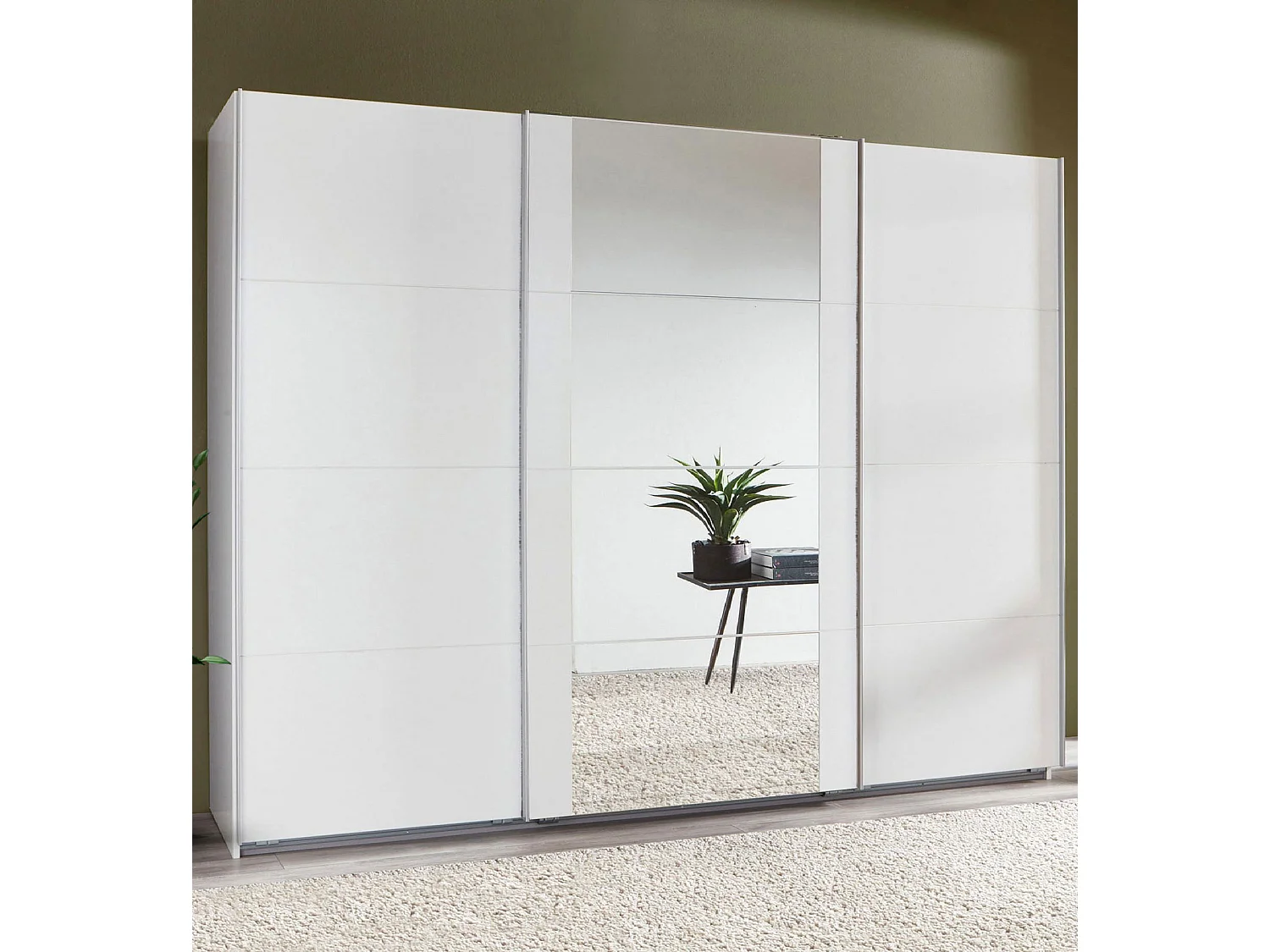 SCHWEBETÜRENSCHRANK Bern Weiß 360 / 64 / 236cm