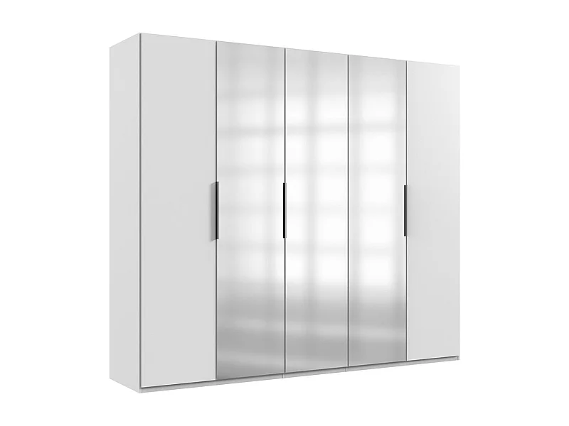FALT-/ DREHTÜRENSCHRANK Everly weiß / Spiegel 250 / 65 / 216cm