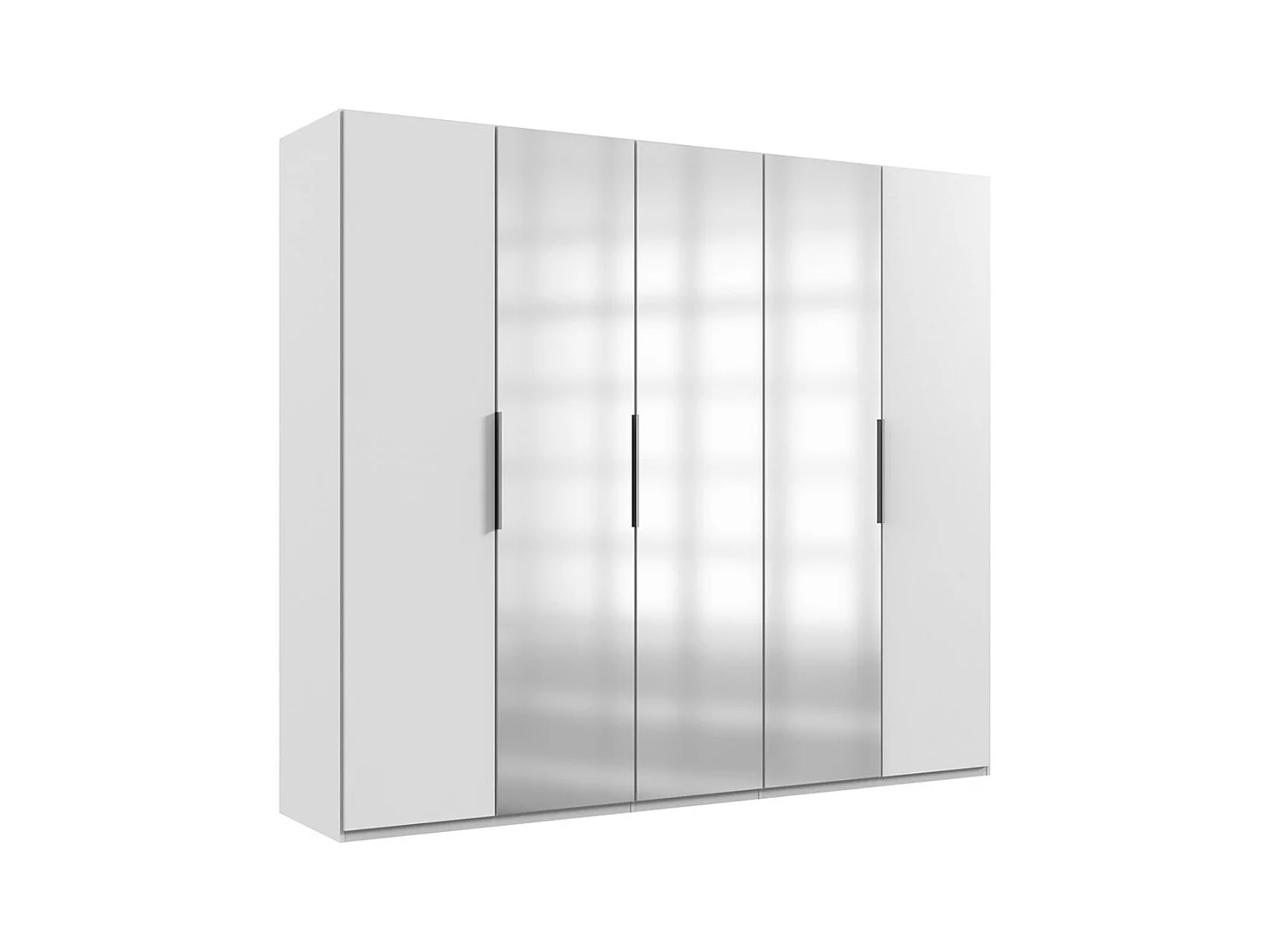 FALT-/ DREHTÜRENSCHRANK Everly weiß / Spiegel 250 / 65 / 216cm