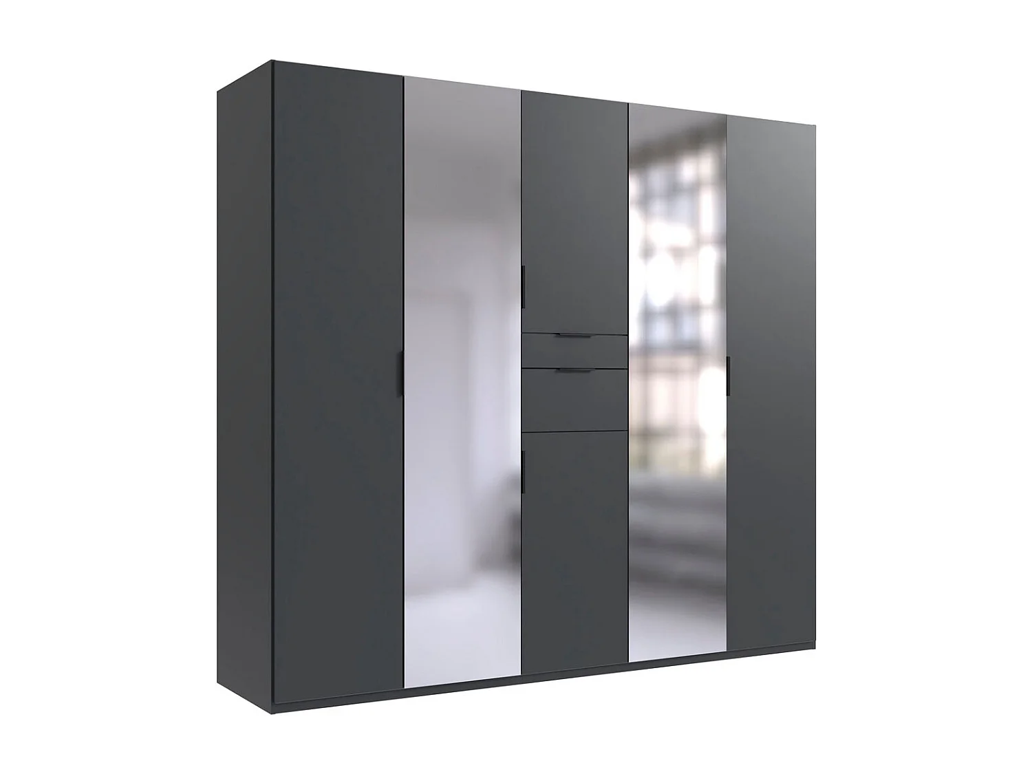 KLEIDERSCHRANK Moldau graphit 225 / 58 / 208cm