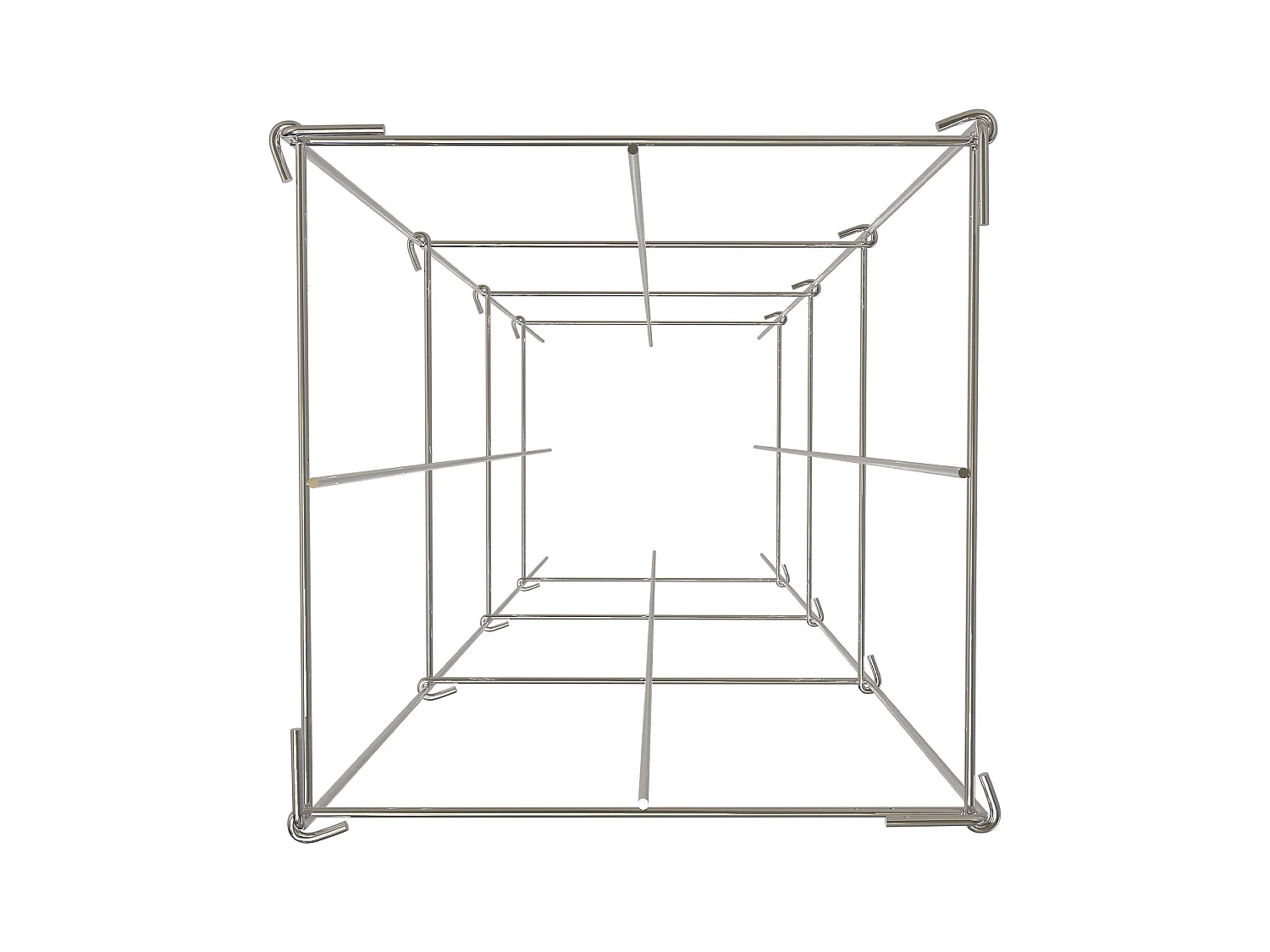 Tomatenkäfige SucceBuy Set aus 10 Tomatenkäfigen Quadratische Stahlstütze 116 cm für Gartenpflanzen
