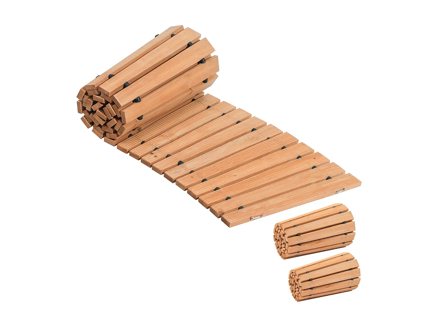 Allée Chemin de Jardin, SucceBuy – Allée de Jardin Incurvée en Bois (216 × 43 cm) – Déroulable