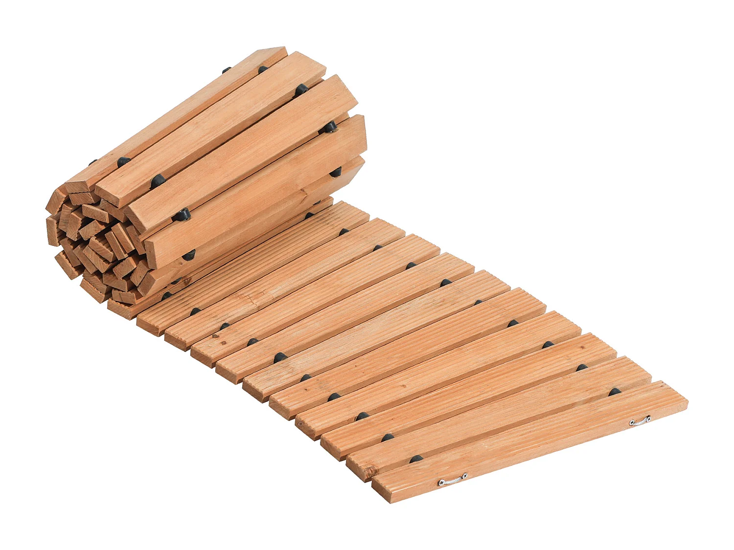 Allée Chemin de Jardin, SucceBuy – Allée de Jardin Incurvée en Bois (216 × 43 cm) – Déroulable