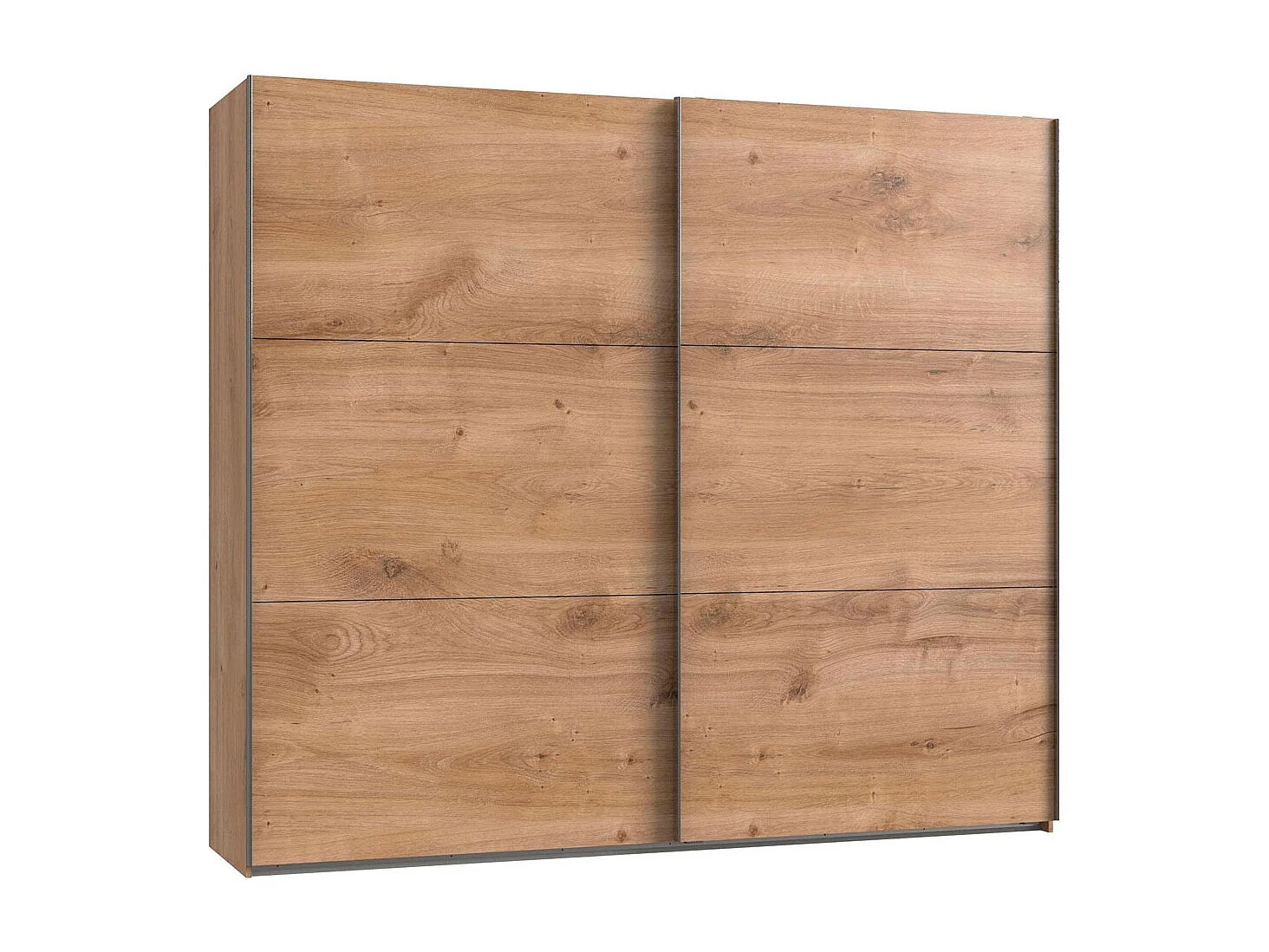 SCHWEBETÜRENSCHRANK Level Plankeneiche 250 / 65 / 216cm