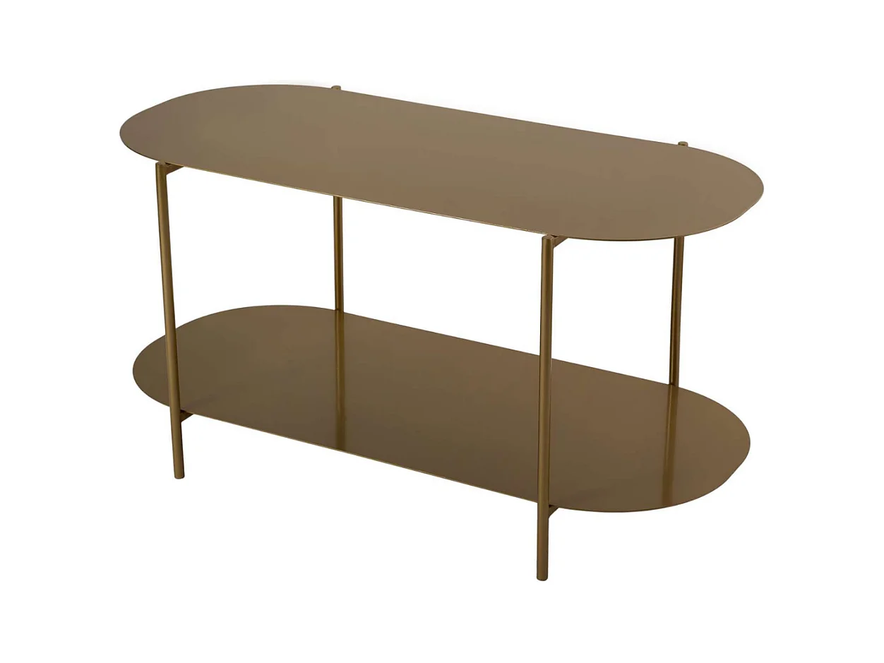 Table basse 2 plateaux avec bords arrondis L100 cm - LIV