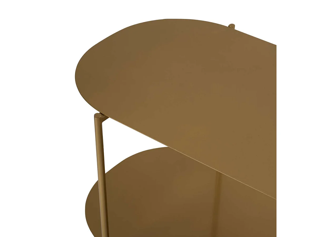 Table basse 2 plateaux avec bords arrondis L100 cm - LIV