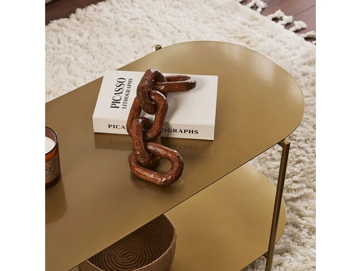 Table basse 2 plateaux avec bords arrondis L100 cm - LIV