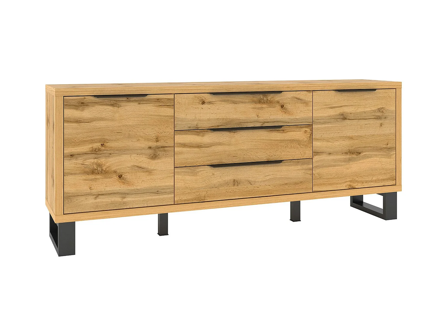 KOMMODE Halle Wotan Eiche 200 / 45 / 80 cm