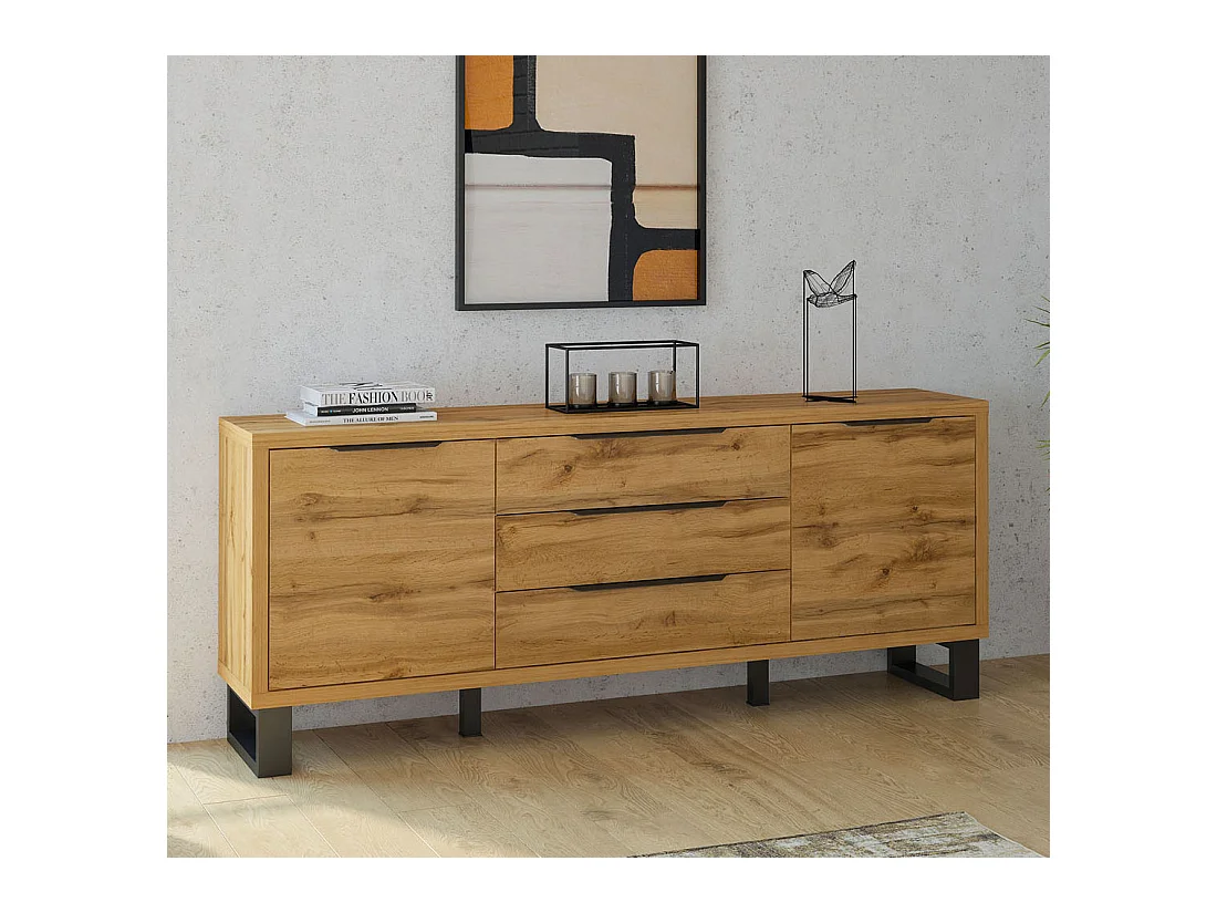 KOMMODE Halle Wotan Eiche 200 / 45 / 80 cm
