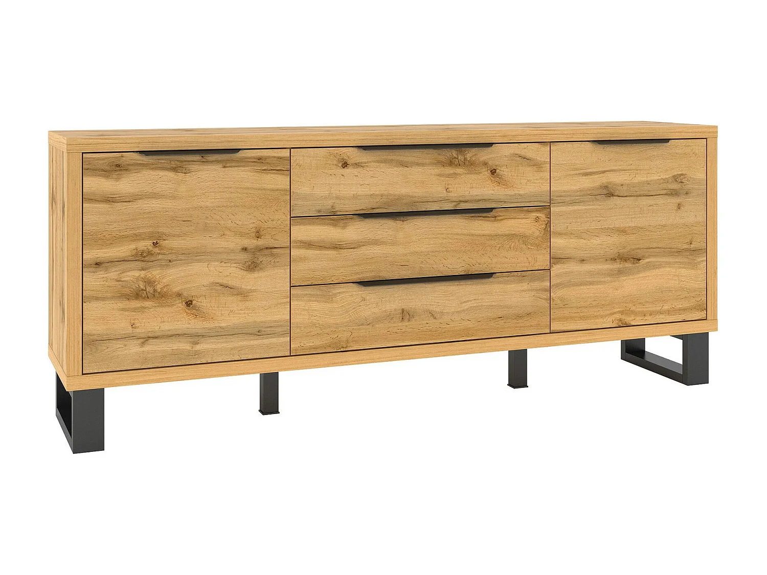 KOMMODE Halle Wotan Eiche 200 / 45 / 80 cm