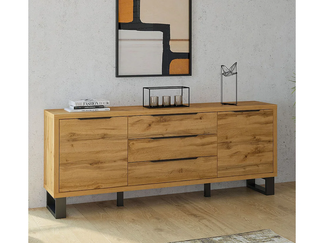 KOMMODE Halle Wotan Eiche 200 / 45 / 80 cm