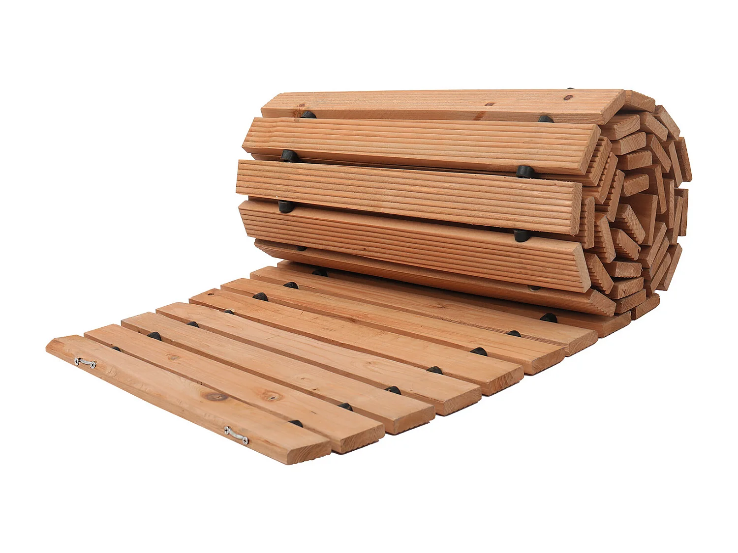 Allée Chemin de Jardin, SucceBuy – Allée de Jardin Incurvée en Bois (244 × 43 cm) – Déroulable