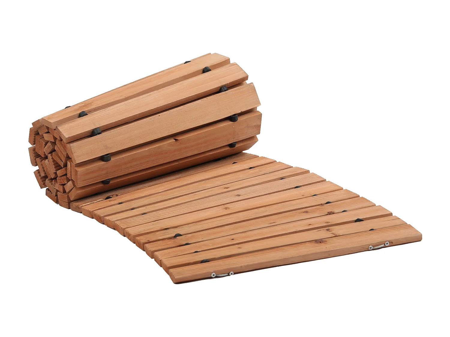 Percorso da Giardino, SucceBuy – Percorso da Giardino Curvo in Legno (244 × 43 cm) – Arrotolare