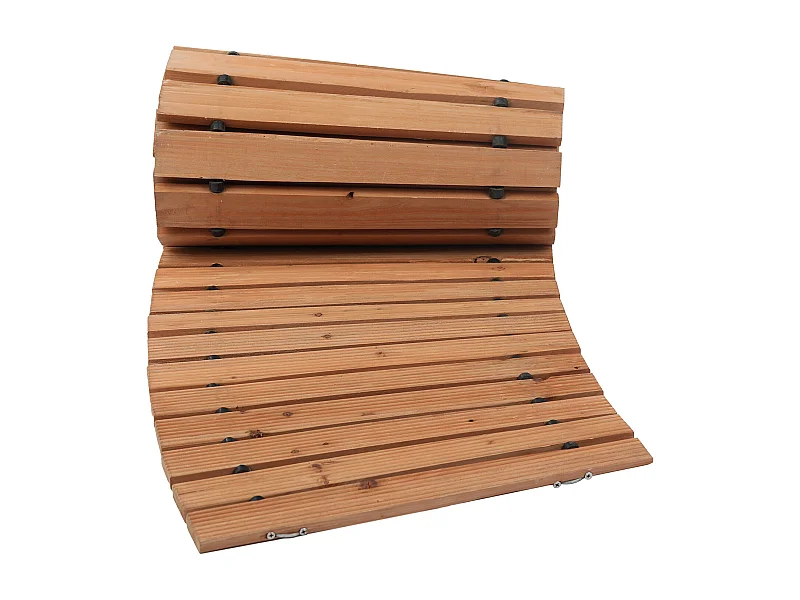 Percorso da Giardino, SucceBuy – Percorso da Giardino Curvo in Legno (244 × 43 cm) – Arrotolare