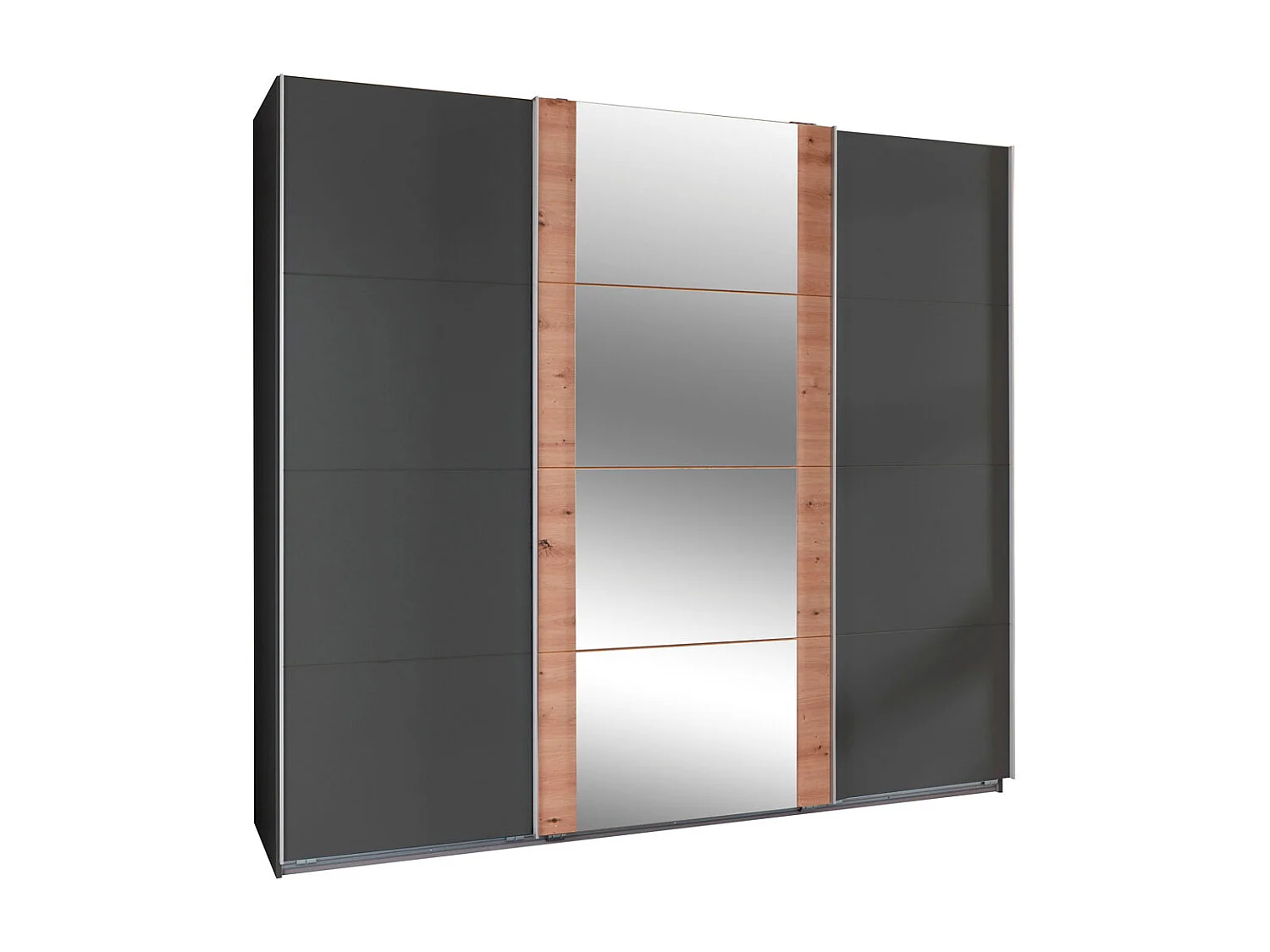 SCHWEBETÜRENSCHRANK Bern Graphit / Artisan Eiche 270 / 64 / 210cm