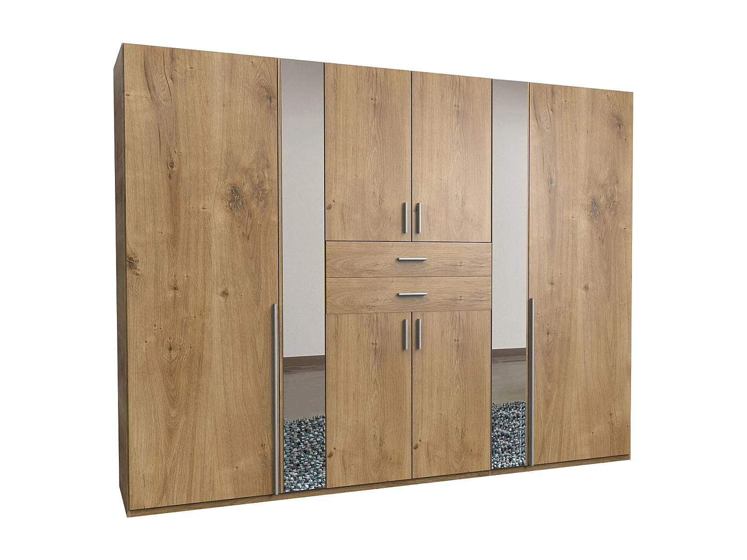 KLEIDERSCHRANK Vanea Plankeneiche 270 / 58 / 208cm