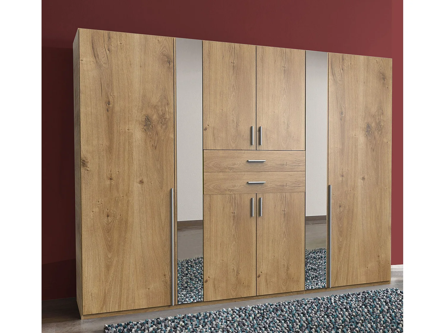 KLEIDERSCHRANK Vanea Plankeneiche 270 / 58 / 208cm