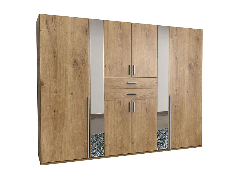 KLEIDERSCHRANK Vanea Plankeneiche 270 / 58 / 208cm