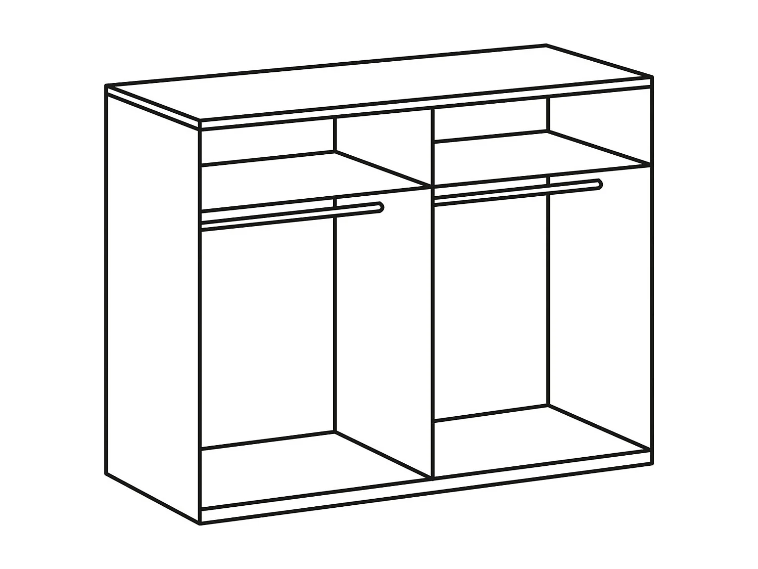 SCHLAFZIMMER SET 4-teilig Plankeneiche / Weißglas 498 / 210  / 210cm