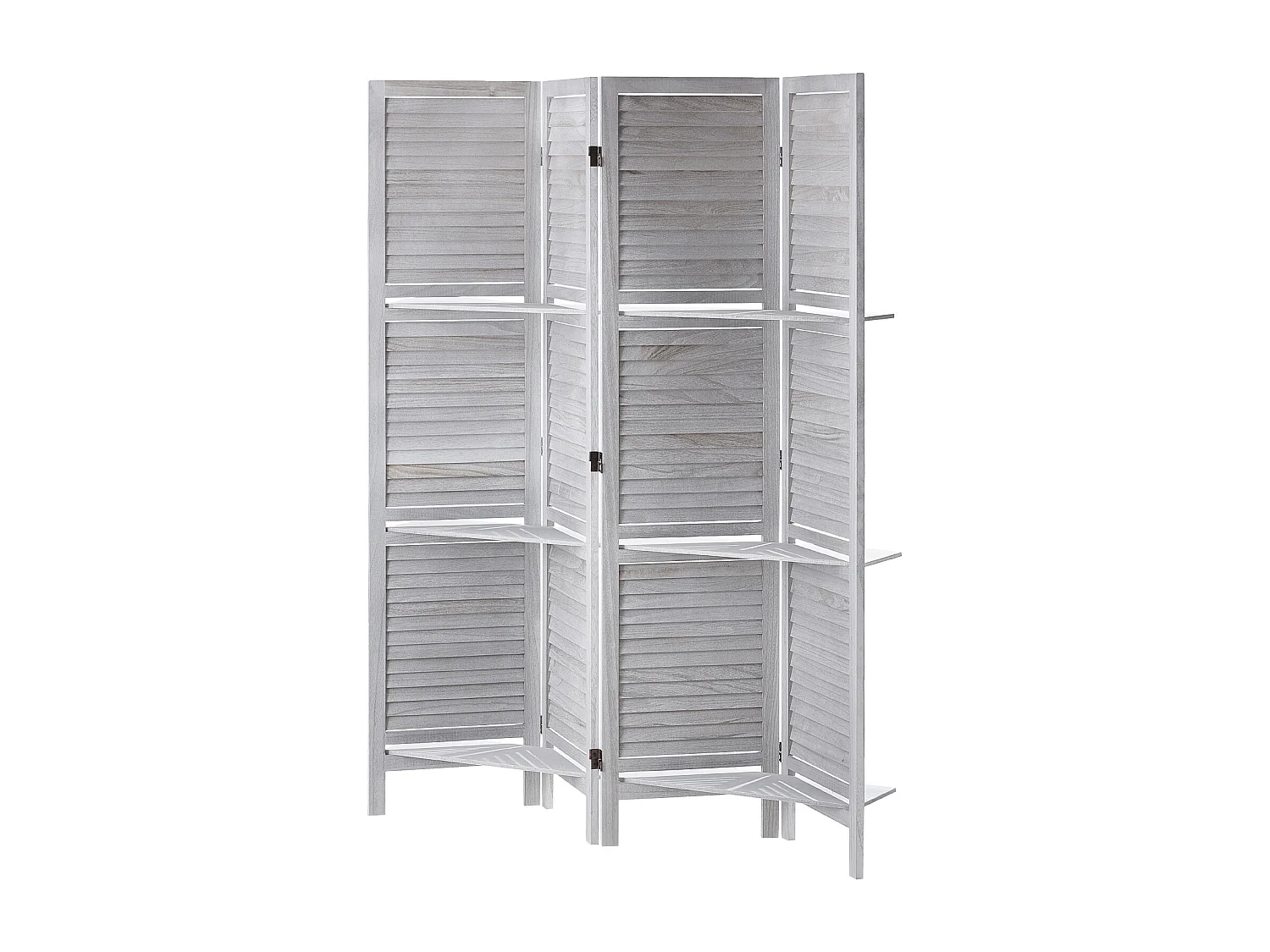 Cloison de Séparation, SucceBuy Cloison de Séparation en Bois, 4 Panneaux pour Séparation de Pièce, Cloison de Séparation à Persiennes de 170 cm de Hauteur