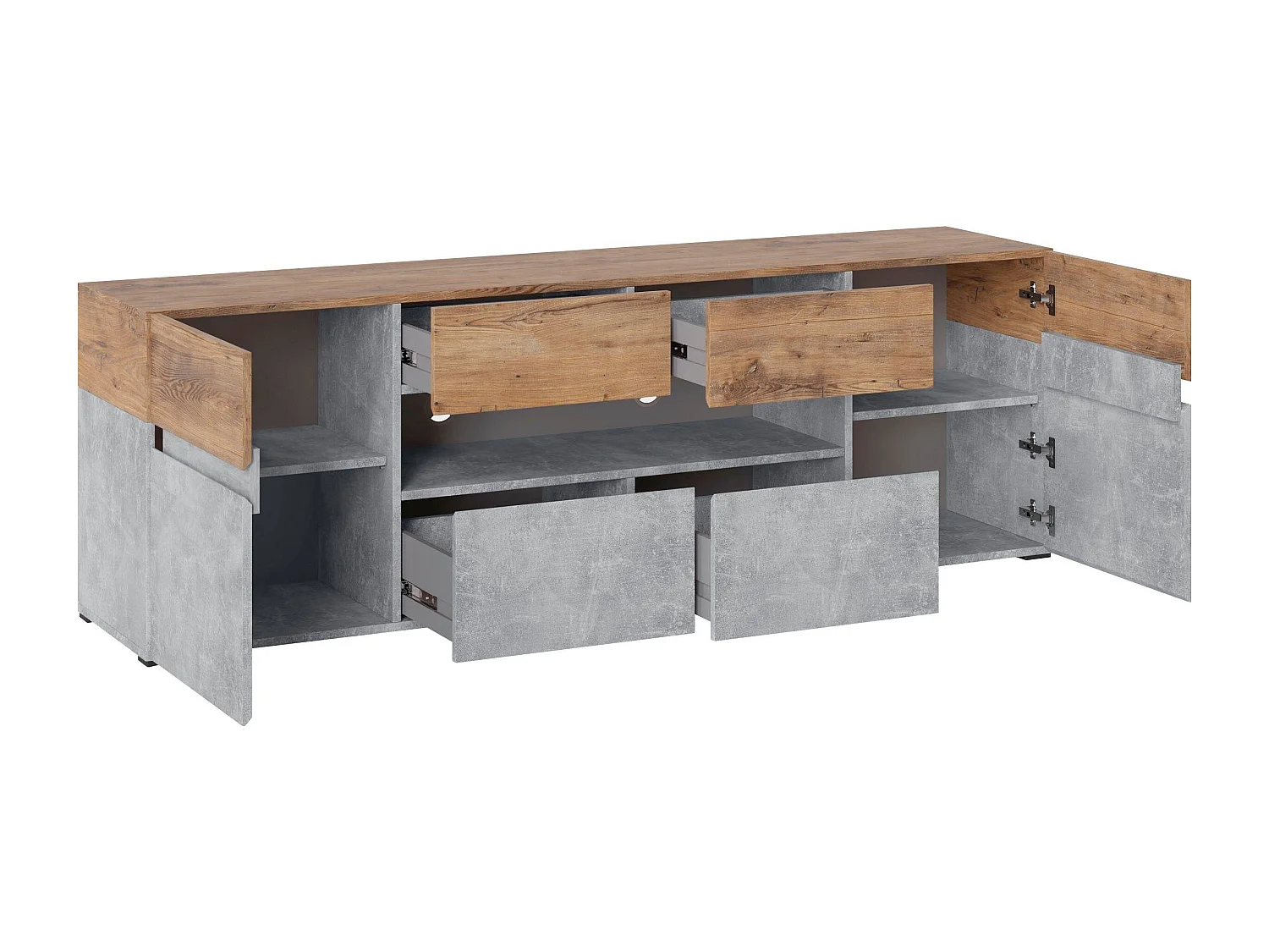 LOWBOARD Rimini Atelier hell / Kastanie Breslau 180 / 40 / 59cm