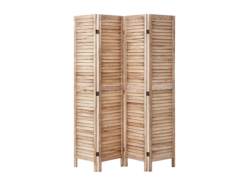 Cloison de Séparation, SucceBuy Cloison de Séparation en Bois, 170 cm de Hauteur, 4 Panneaux pour Plus d'Intimité et de Séparation